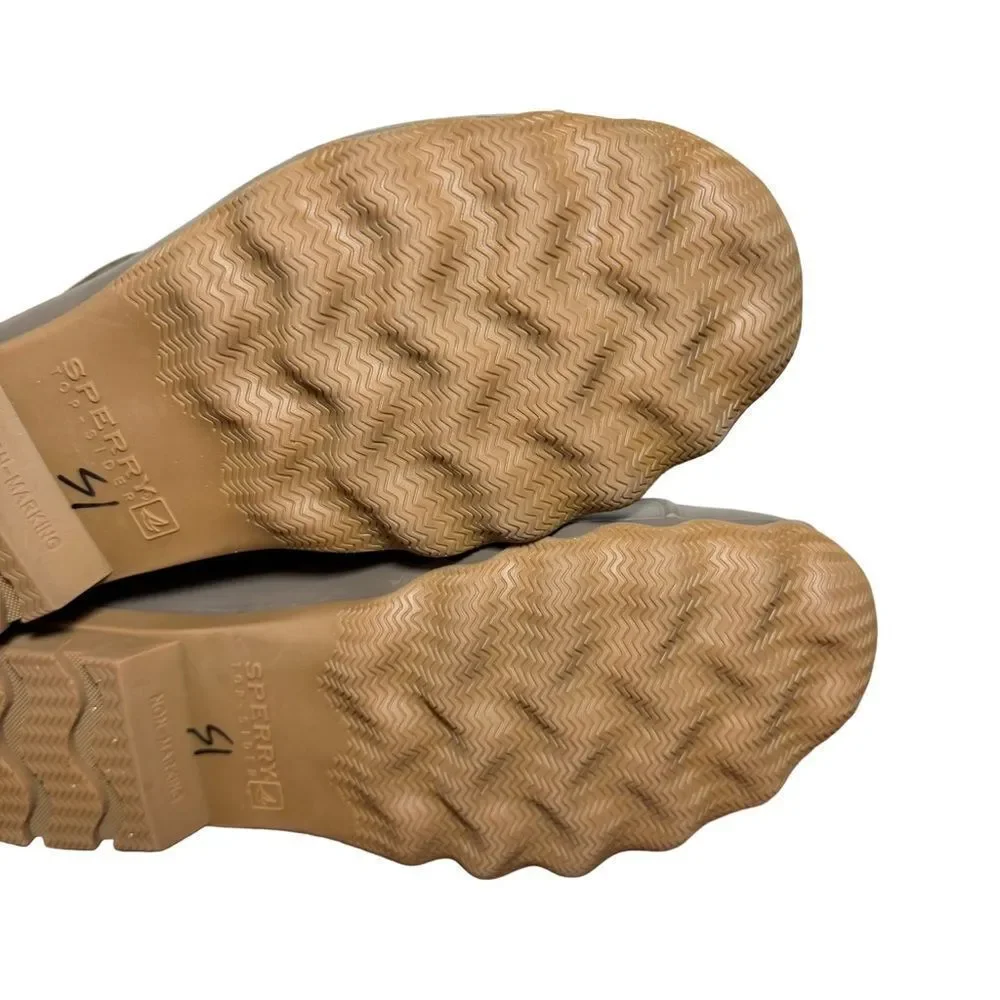 Sperry Tan and Gray Rain Boots size 9.5